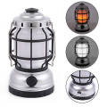 Japan Korea Best Selling Antique Flicker Flame COB Hanging AA/USB Rechargeable Plastic Led Lantern For Outdoor Camping Hiking